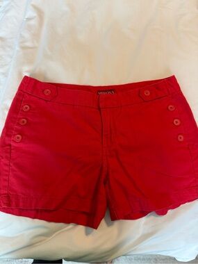 Merona Bright Red Button-Accent Women's Shorts size 6